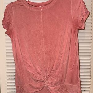 Women's Pink Knotted Top